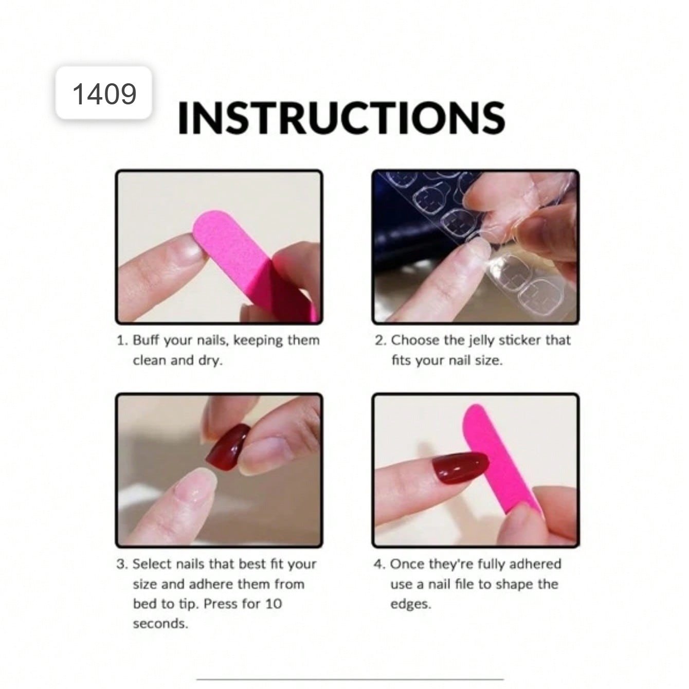 اظافر اصطناعية 24 قطعة - الصورة 4